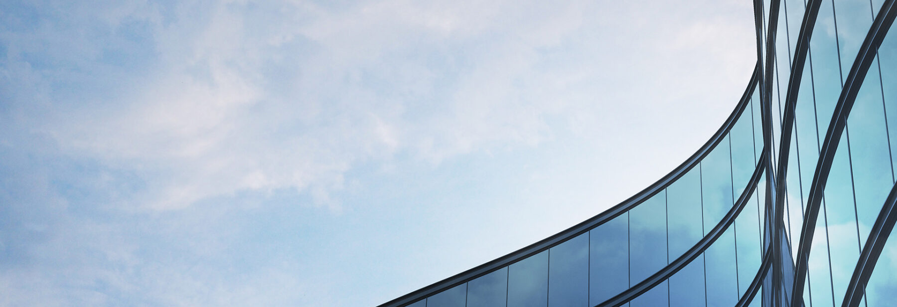Perspective of high rise building and dark steel window system w